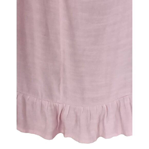 Unique Spectrum Womens Pink XL Peasant Top Crochet Details 3/4 Sleeves - Picture 6 of 7